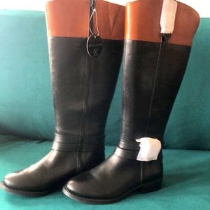 leather WIDE CALF boots Sz7 PERFECT FOR FALL